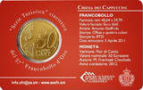San Marino  Chiesa dei Cappuccini - 50 centimes 2012 Coincard + Stamp BU