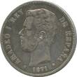 Spain  5 Pesetas Amadeo I - Arms - 1871 VF
