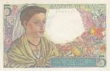 France 1945 5 Francs - Shepherd - 05-04-1945 - Serial W.131 UNC
