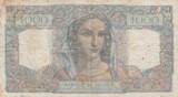 France 1948 1000 Francs Minerva and Hercules - 05-05-1948 - Serial X.420 FF