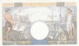 France 1940 1000 Francs - Commerce and Industry - 28-11-1940 - Serial G.485 UNC