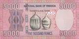 Rwanda  5000 Francs Mountain gorillas - 2014 UNC