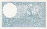 France 1940 10 Francs - Minerva - 07-11-1940 - Serial O.78797 VF+