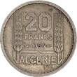 Algeria  20 Francs French Republic - Turin 1956 VF