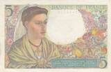 France 1947 5 Francs - Shepherd - 30-10-1947 - Serial W.157 UNC
