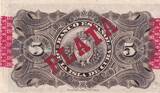 Cuba  5 Pesos - Woman, boats - Overprinted Plata - 1896 - P.48b VF