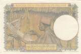 French West Africa 1942 5 francs - Man, weaver - 15-06-1942 - Serial G.10742 XF+