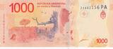 Argentina  1000 Pesos - Hornero - 2017 - Serial PA - P.366 UNC