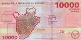 10000 Francs - Presidents, hippo - Map of Burundi - 2022 UNC