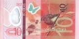 Saint Thomas and Prince 2016 10 Dobras - Butterfly - Bird- Polymer - 21-10-2016 - Serial AB UNC