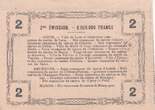 France 1916 2 Francs - Laon - Regional Coupon - 16-06-1916 - Serial 8 VF