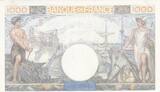France 1940 1000 Francs - Commerce and Industry - 24-10-1940 - Serial D.321 AU