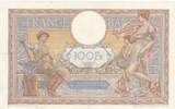 France 1928 100 Francs LOM - large cartridges - 10-07-1928 - Serial E.22031 VF