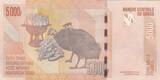 Congo (RDC) 2022 5000 Francs - Statue - Zebra - 04-01-2022 - Serial RA UNC