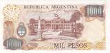Argentina  1000 Pesos - Gen. San Martin - ND (1979-1980) - Serial F UNC