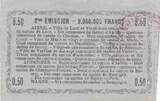 France 50 centimes 1916 50 Cents - Laon - Regional Coupon - 16-06-1916 - Serial 7 VF