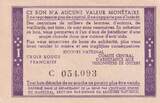 France  1 Franc Solidarity Bond - 1941-1942 - Serial C AU