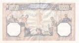 France 1939 1000 Francs - Ceres and Mercury - 02-02-1939 - Serial V.6480 AU