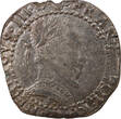 France  HENRI III - 1/2 FRANC WITH FLAT COLLAR 1580 I LIMOGES FF+