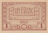 French West Africa  1 Franc - Brown, fishermen - ND (1944) UNC