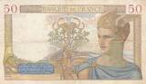 France 1938 50 Francs Ceres - 28-04-1938 - Serial K.8188 VF