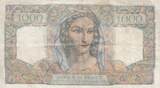 France 1949 1000 Francs Minerva and Hercules - 01-09-1949 - Serial Z.584 VF