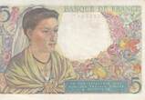 France 1947 5 Francs - Shepherd - 30-10-1947 - Serial Y.145 VF+