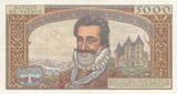 France 50 nf sur 5000 francs 1958 50 NF on 5000 Francs Henri IV - 30-10-1958 - Serial U.92 XF