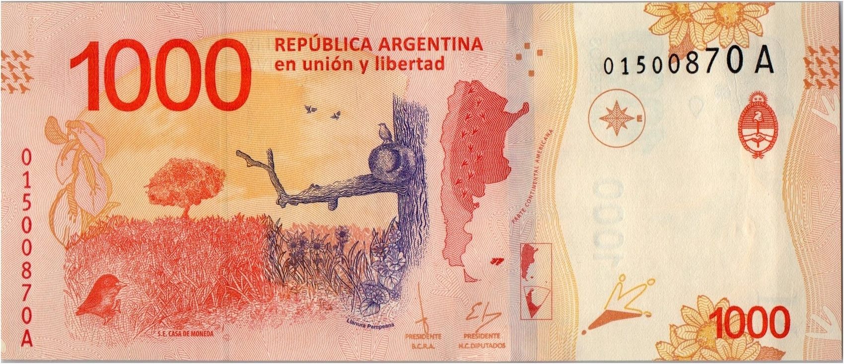 1000 2017 года. Банкнота 1000 песо Аргентина. Купюра Аргентина 1000 песо. Банкноты Аргентины 1000. Аргентинское песо валюта.
