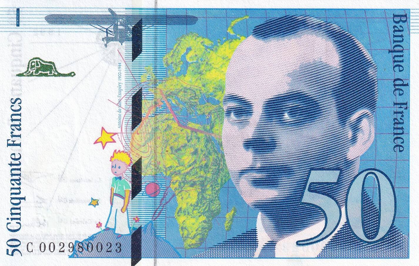 France 50 Francs - Saint-Exupéry - 1992 - Letter C - P.157 UNC