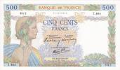 France 500 francs 500 Francs Pax with wreath - 20-06-1940 Serial T.464 -