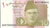 Pakistan 10 rupees 10 Rupees M. Ali Jinnah - Peshawar 2015 -