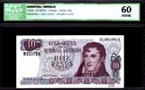 Argentina 10 pesos 10 Pesos M. Belgrano - Specimen - 1970 - ICG AU/UNC60 - P.289s -