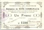 France 1 franc 1 Franc Banteux City - 1915 -