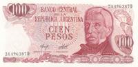 Argentina 100 pesos 100 Pesos, J. San Martin - Costline at Ushuaia J. San Martin - Costline at Ushuaia - 1976 -