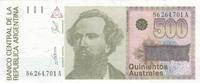 Argentina 500 australes 500 Australes N. Avellaneda - Liberty - 1990 -