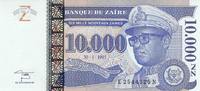 Zaire 10000 nvx zaires 10000 Nvx Zaires - President Sese Seko Mobutu - Face value - 1995 -