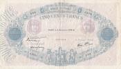 France 500 francs 500 Francs Blue and pink - 09-11-1939 Serial J.3751 -