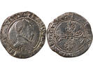 France franc HENRI III - FRANC WITH FLAT COLLAR 1582 L BAYONNE -
