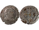 France 1/2 franc HENRI III - 1/2 FRANC WITH FLAT COLLAR B ROUEN -