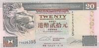 Hong Kong 20 dollars 20 Dollars, Head of lion - HSBC - 1995 -