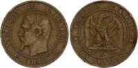 France 10 centimes 10 Centimes Napoleon III Nude head - 1856 B Rouen -