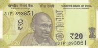 India 20 rupees 20 Rupees - Mahatma Gandhi - 2022 - Serial 31P -