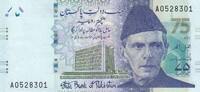 Pakistan 75 rupees 75 Rupees - M. Ali Jinnah - Mohtarma Fatima Jinnah - 2023 - Serial A -
