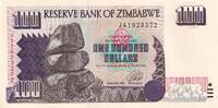 Zimbabwe 100 dollars 100 Dollars - Chiremba, dam - 1995 -