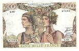 France 5000 francs 5000 Francs Sea and Countryside - 05-04-1951 - Serial Q.60 - F.48.04 -