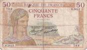 France 50 francs 50 Francs Ceres - 11-02-1937 - Serial H.5613 -