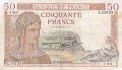 France 50 francs 50 Francs Ceres - 10-08-1939 - Serial G.10723 -