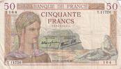 France 50 francs 50 Francs Ceres - 21-12-1939 - Serial T.11726 -