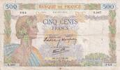France 500 francs 500 Francs La Paix - 26-09-1940 - Serial S.967 -